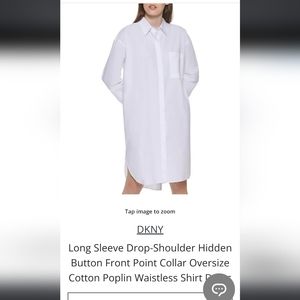 DKNY poplin shirt dress